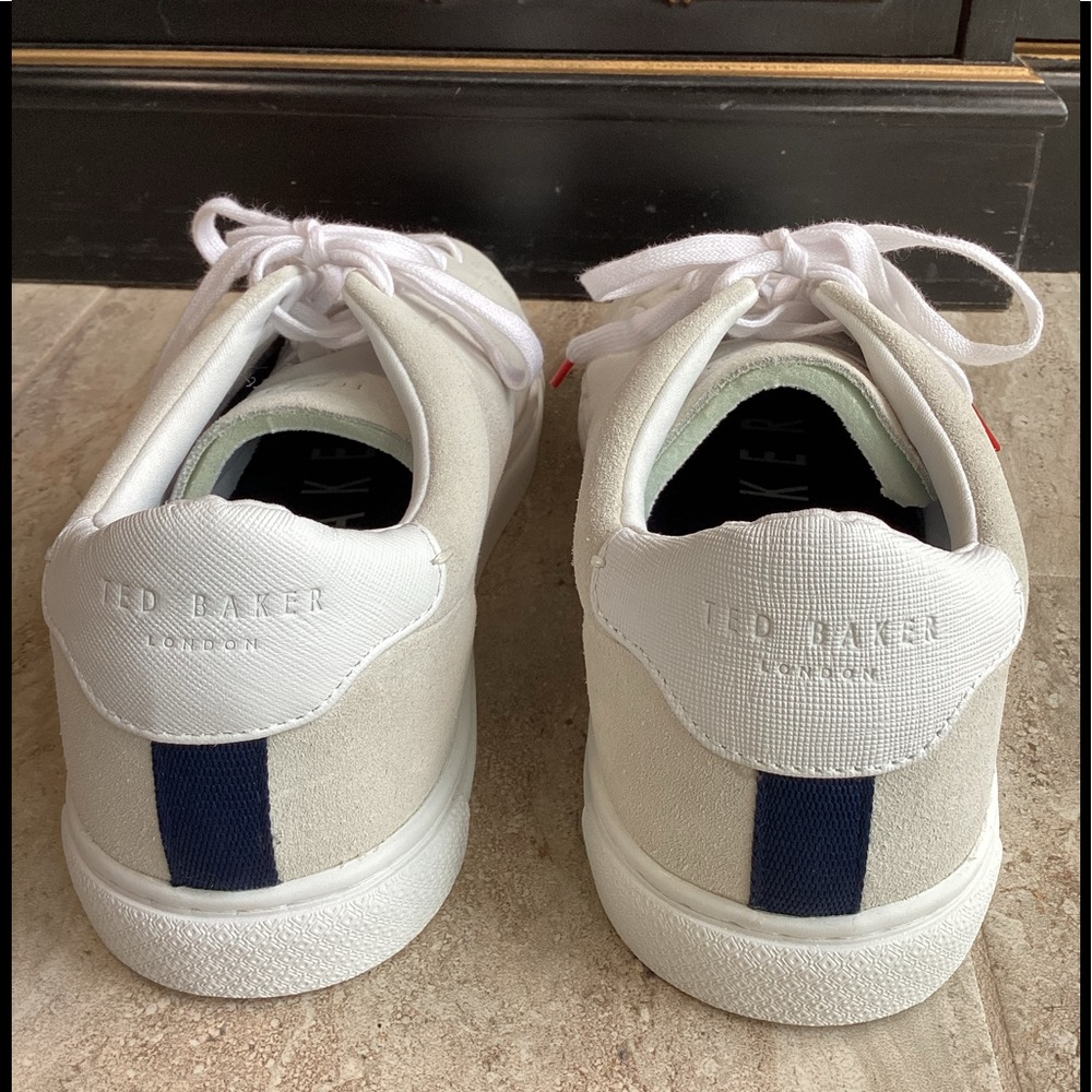 Ted Baker Triloba White Suede Sneakers - Picture 9 of 15